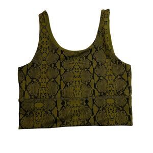 DYI Define Your Inspiration Snake Print Scoop Neck Sports Bra Size S Workout Gym